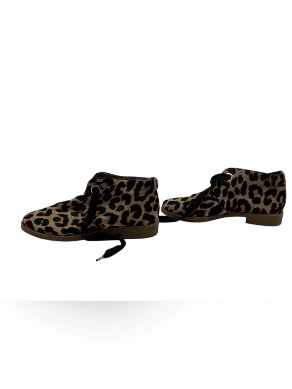 kate spade Leopard Print Lace-Up Ankle Boots - Tan & Black